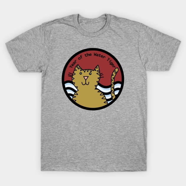 Cute Year of the Tiger Water T-Shirt by ellenhenryart